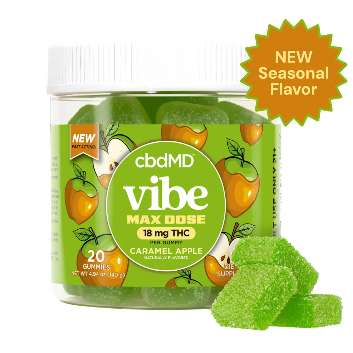 Delta 9 THC Max Dose Nano Gummies - cbdMD