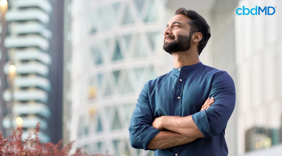 Confident, Happy Man with Positive Mental Health