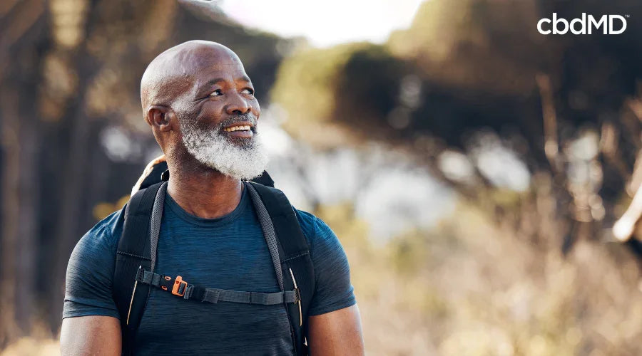 Happy Man Taking Daily Walk for Better Mental Health