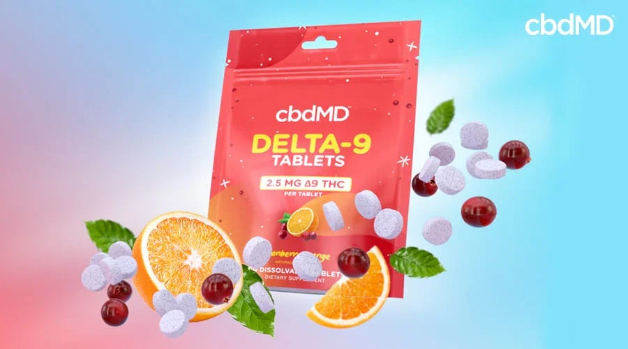 Delta 9 tablets 2.5 mg cranberry orange - cbdMD