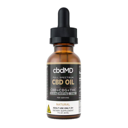 cbdMD Full Spectrum CBD + CBG Oil Tincture | cbdMD