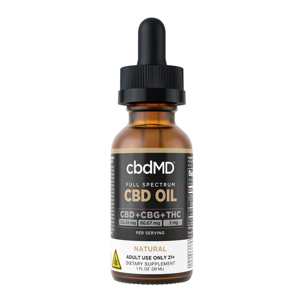 cbdMD Full Spectrum CBD + CBG Oil Tincture | cbdMD