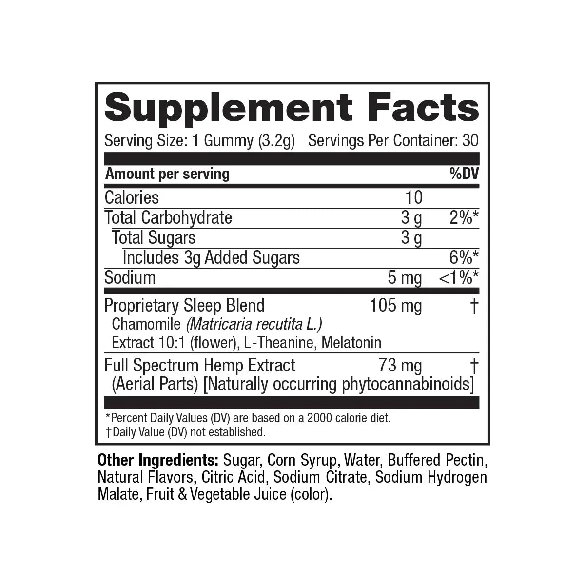 Slumber: CBD, CBN, Delta 8 Gummies 40mg Piece