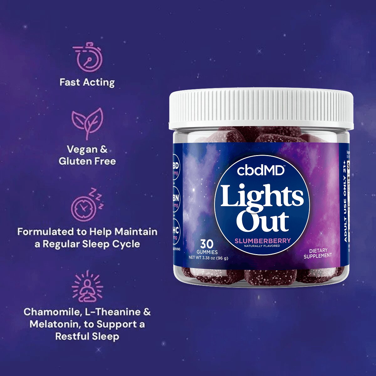 CBD Gummies for Sleep, Stress & Wellness Support | cbdMD